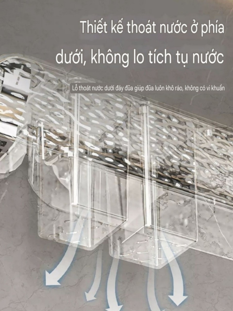 Kệ để dao muỗng đũa loại hút tường