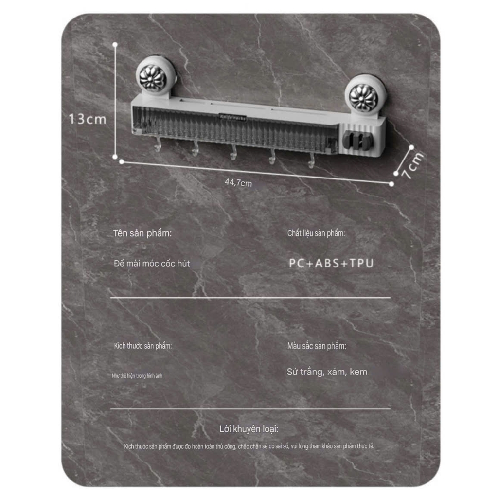 Kệ để dao muỗng đũa và có dụng cụ mài dao
