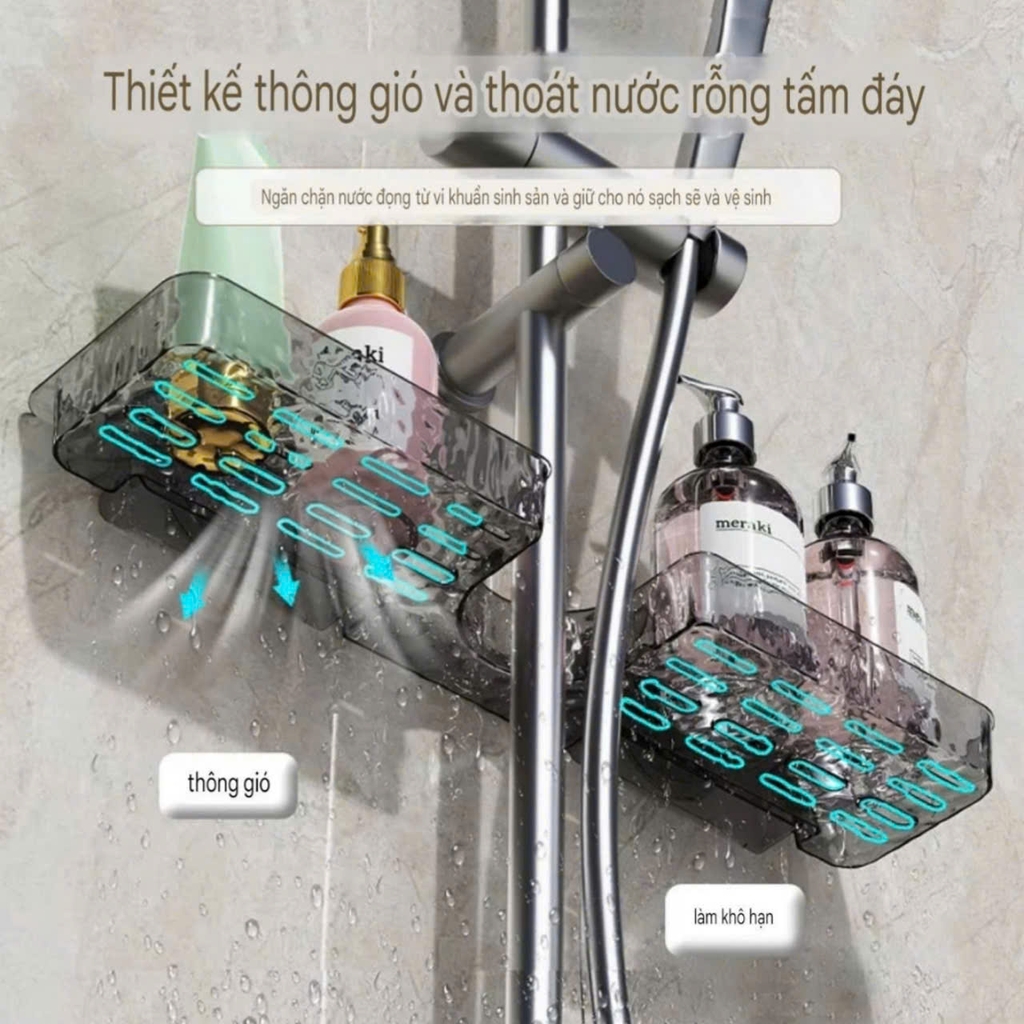 Kệ để dầu gội và đồ rửa chén