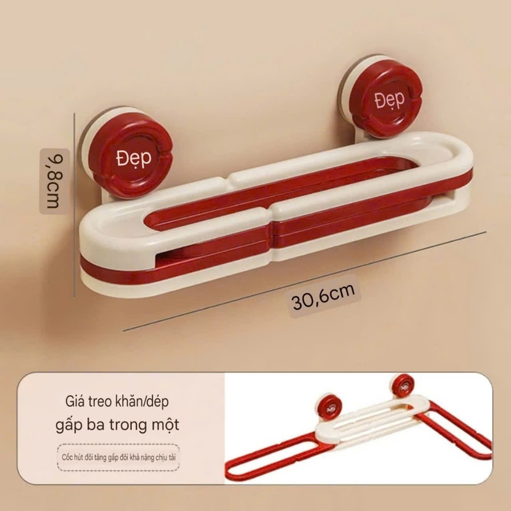 Kệ để dép và khăn kiểu xếp gọn