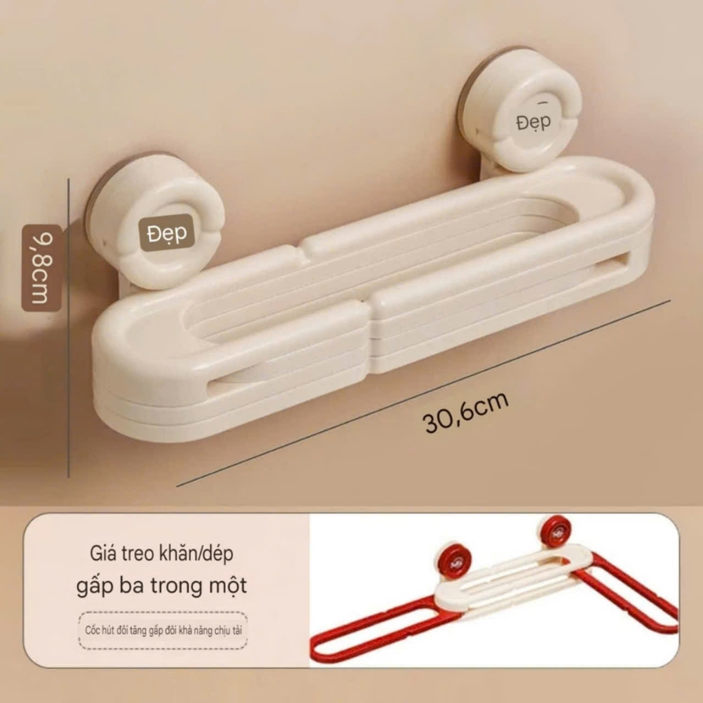 Kệ để dép và khăn kiểu xếp gọn