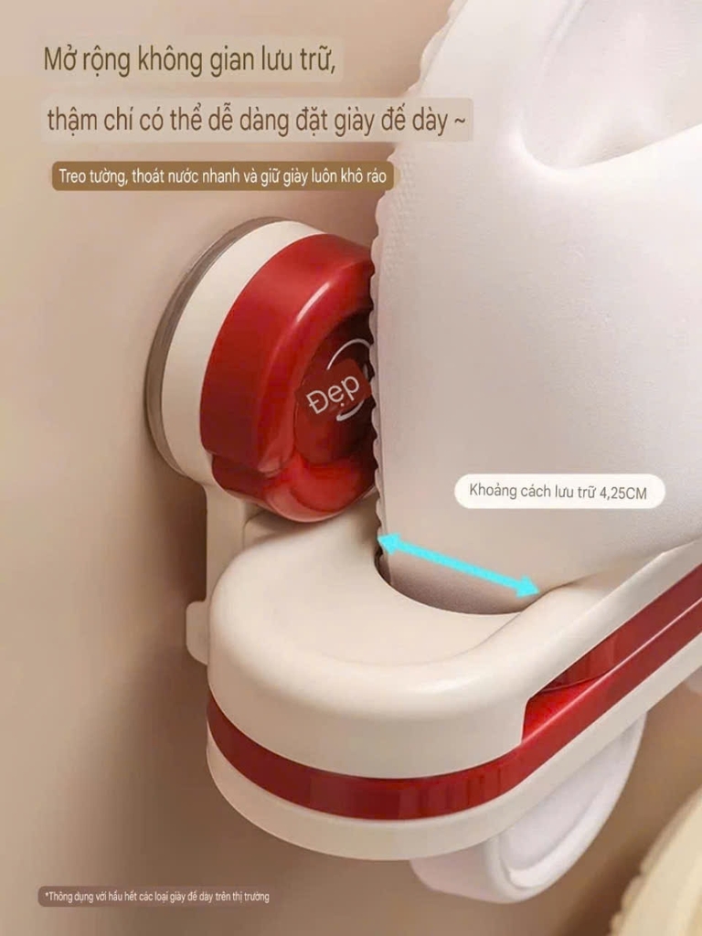 Kệ để dép và khăn kiểu xếp gọn