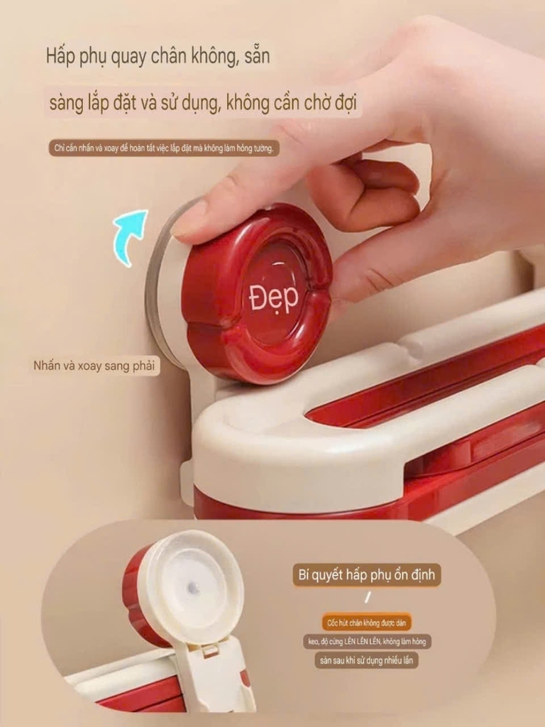 Kệ để dép và khăn kiểu xếp gọn