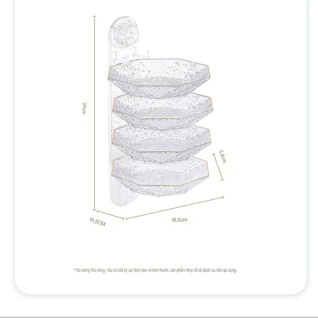 Kệ để đồ ăn chờ nấu 4 tầng 4 dĩa