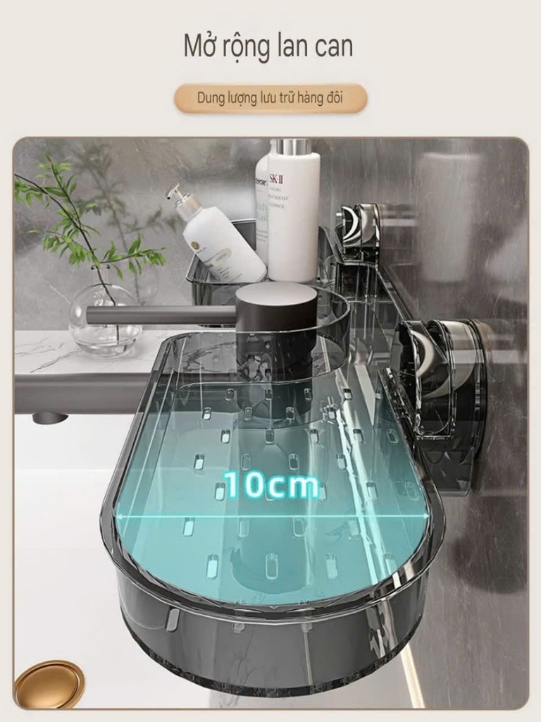 Kệ để đồ gắn cạnh vòi bồn rửa mặt