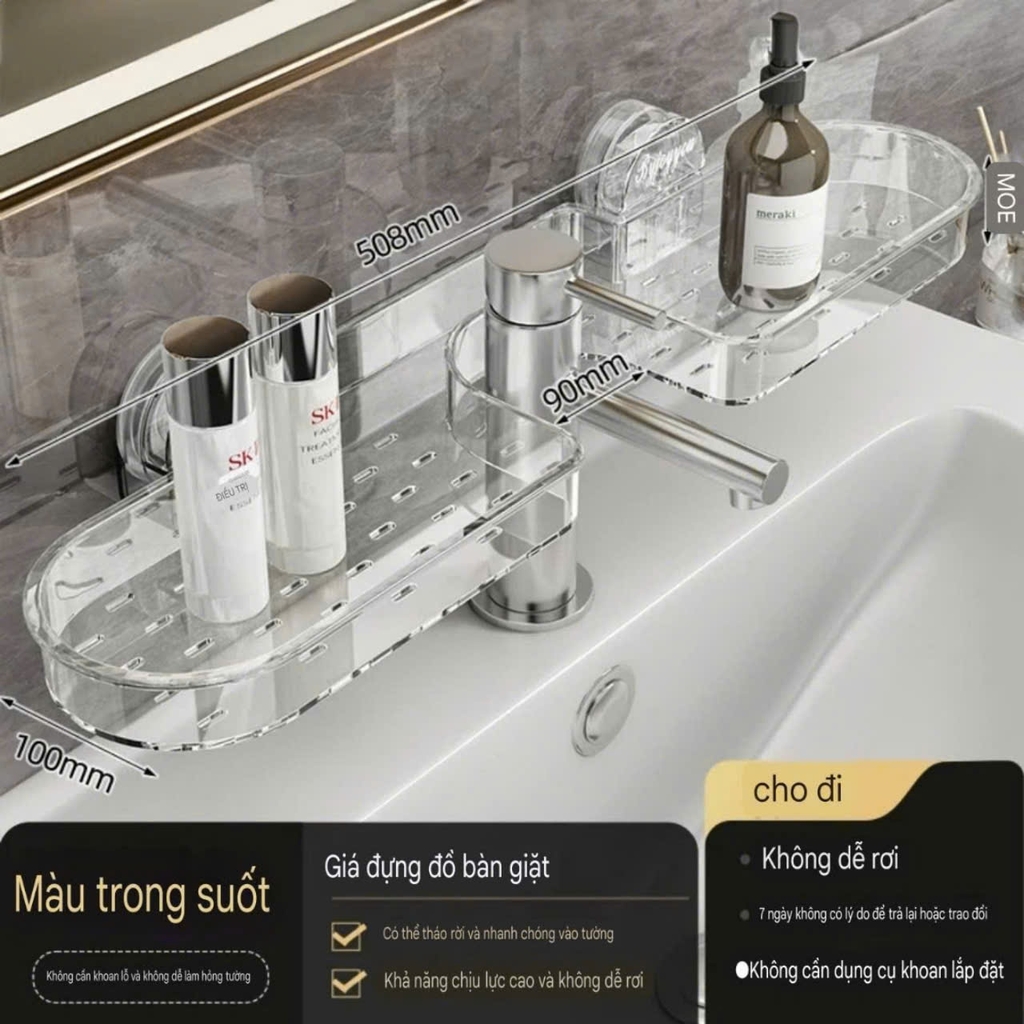 Kệ để đồ gắn cạnh vòi bồn rửa mặt