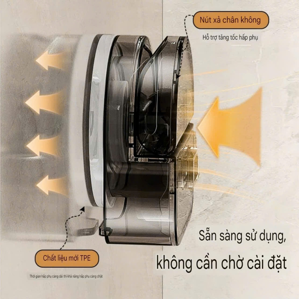 Kệ để đồ gắn cạnh vòi loại hút tường