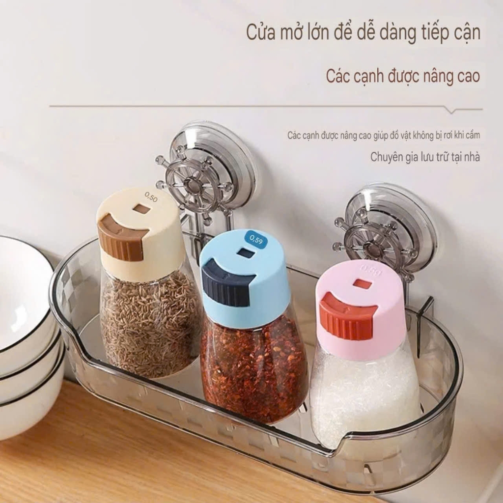 Hộp để đồ hình ovanl kiểu hút tường