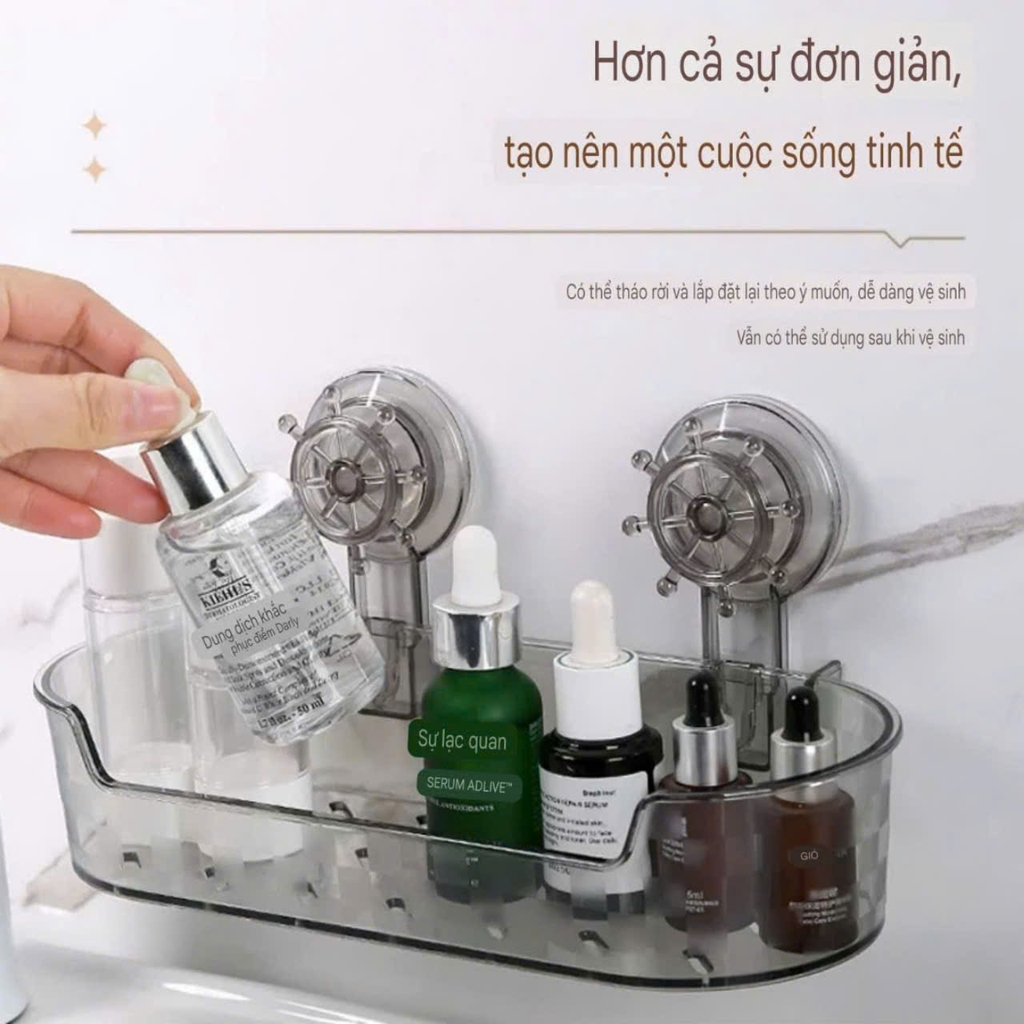 Hộp để đồ hình ovanl kiểu hút tường