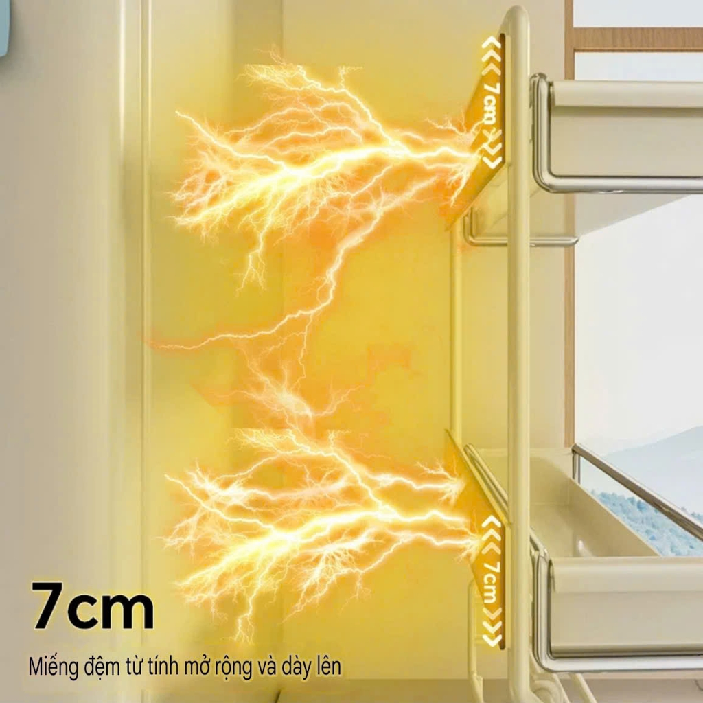 Kệ để đồ nhà bếp gắn bên hông tủ lạnh