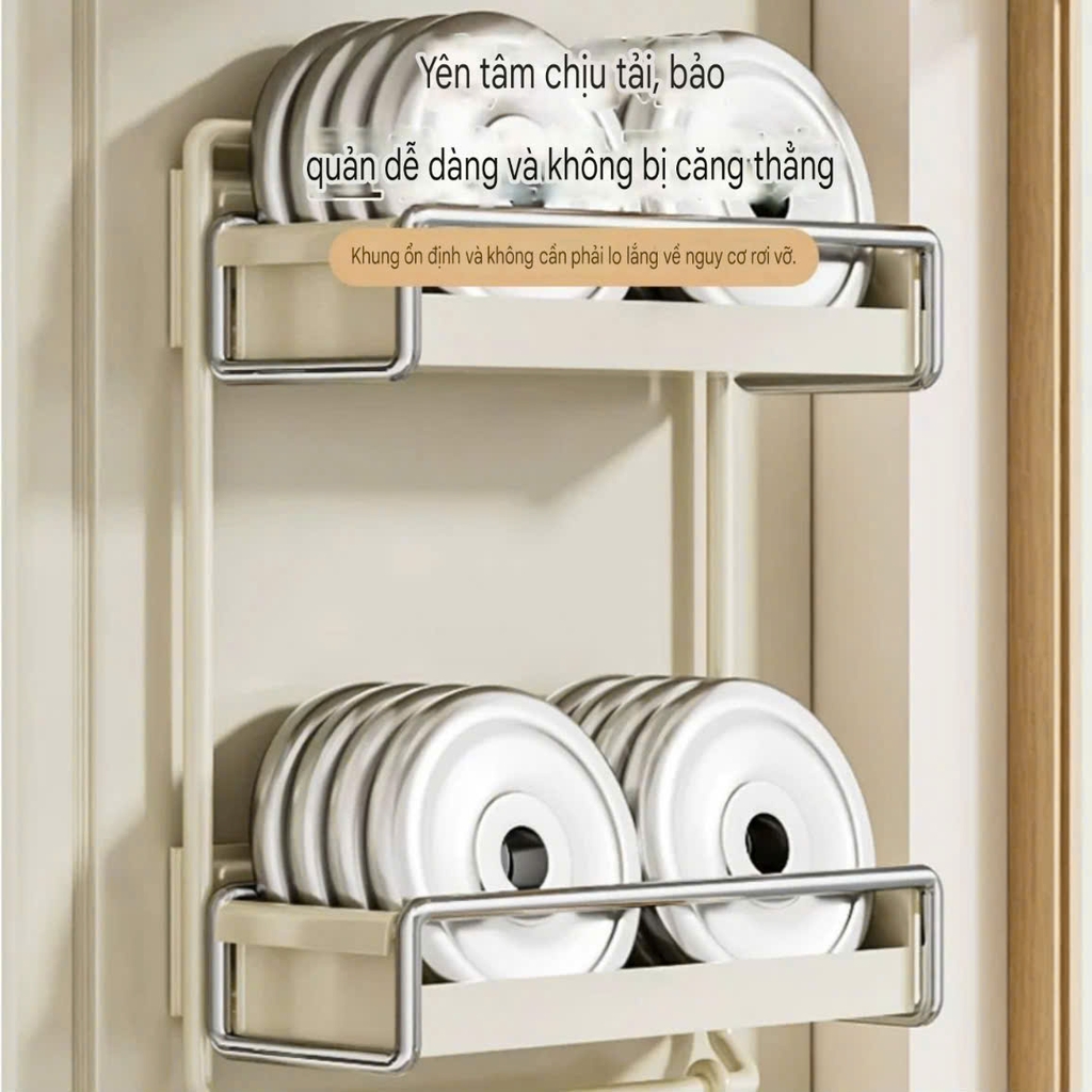 Kệ để đồ nhà bếp gắn bên hông tủ lạnh