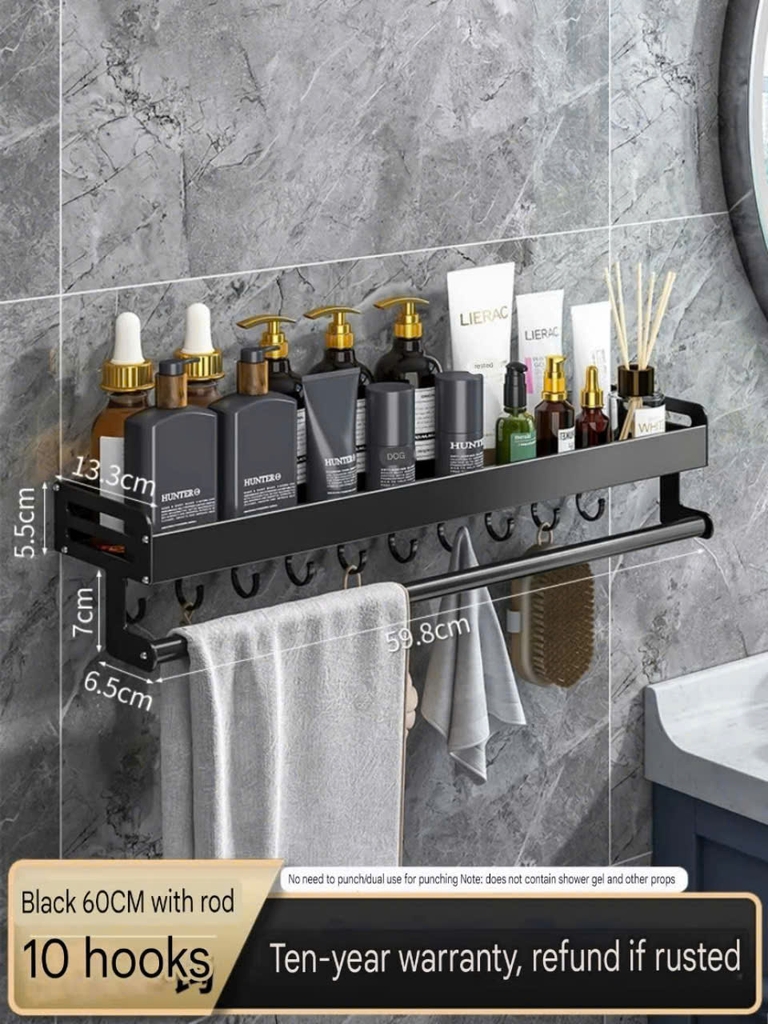 Kệ để đồ nhà bếp, nhà tắm kiểu dán tường