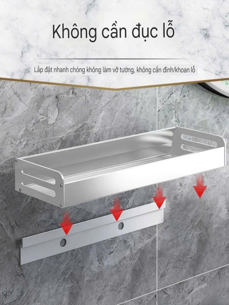 Kệ để đồ nhà bếp, nhà tắm kiểu dán tường
