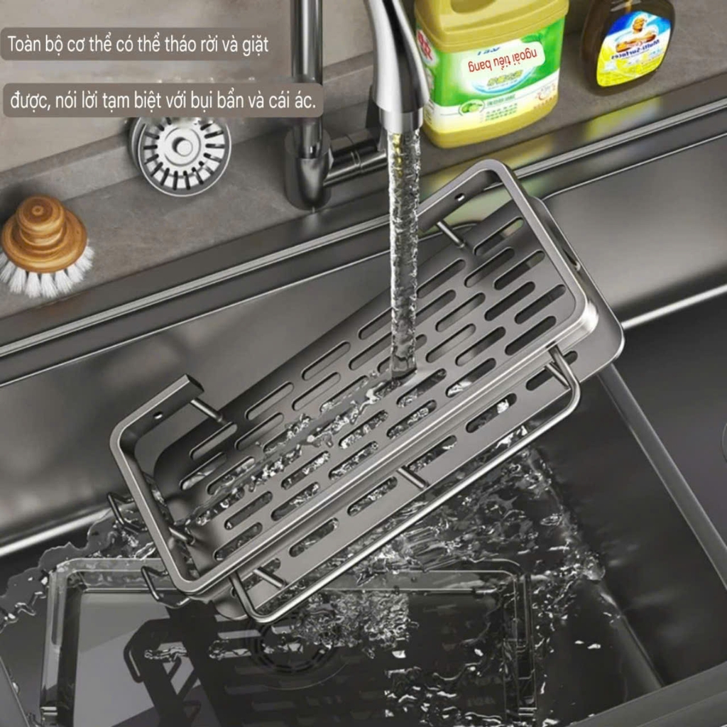 Kệ để đồ rửa hợp kim nhôm loại hút tường