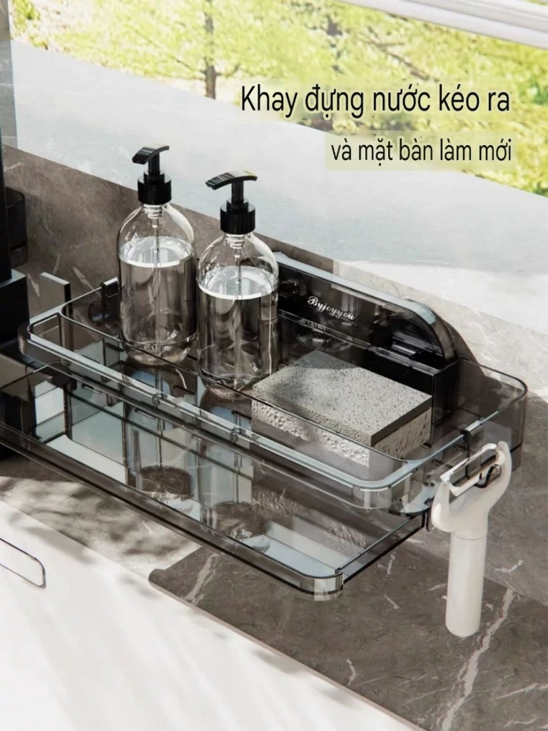 Kệ để đồ rửa nhựa Mica trong suốt