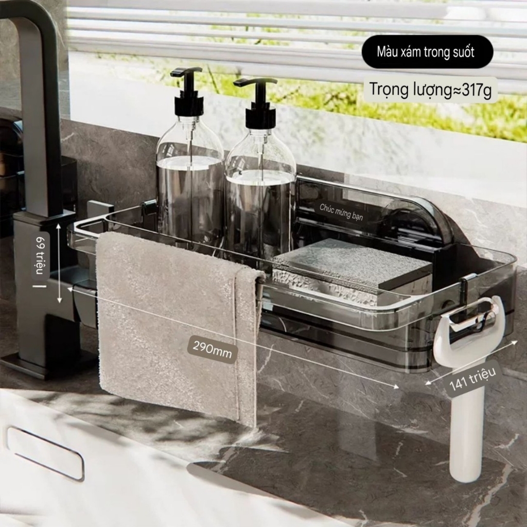 Kệ để đồ rửa nhựa Mica trong suốt