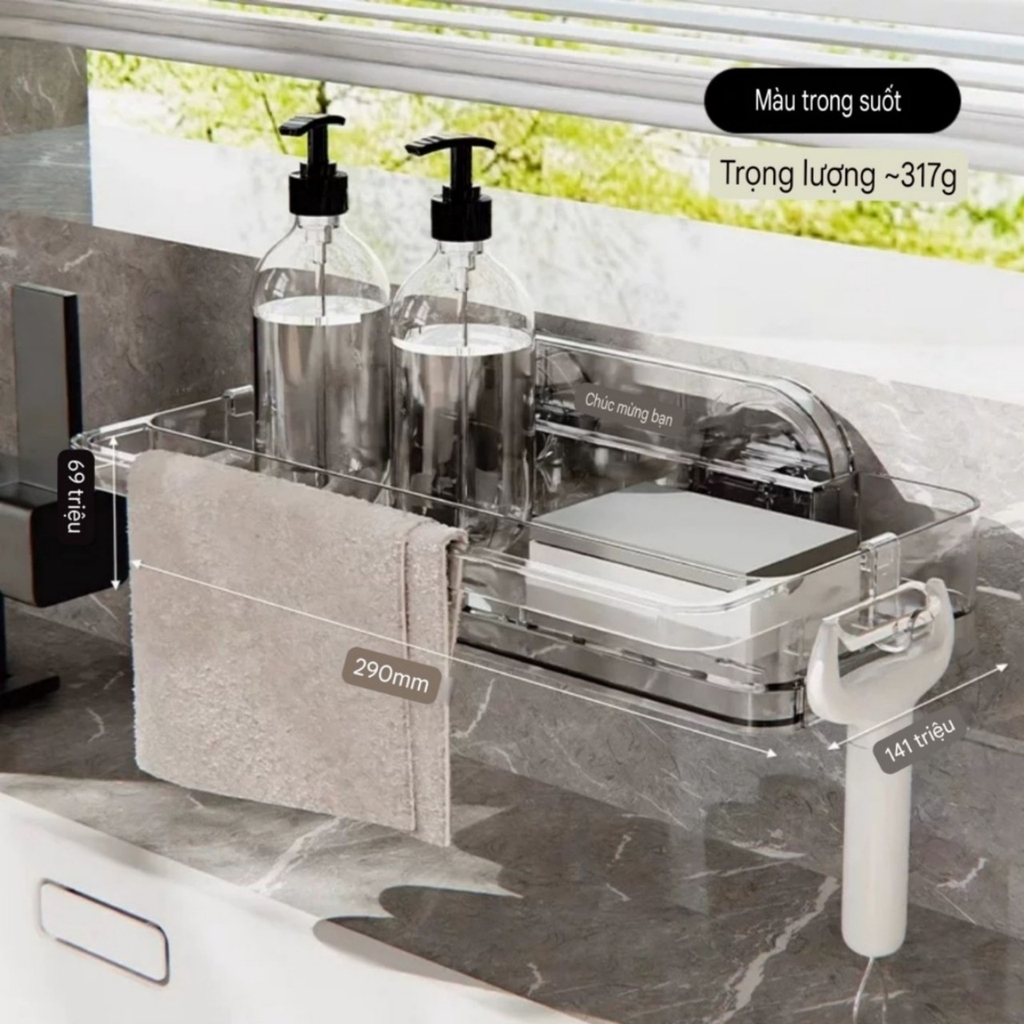 Kệ để đồ rửa nhựa Mica trong suốt