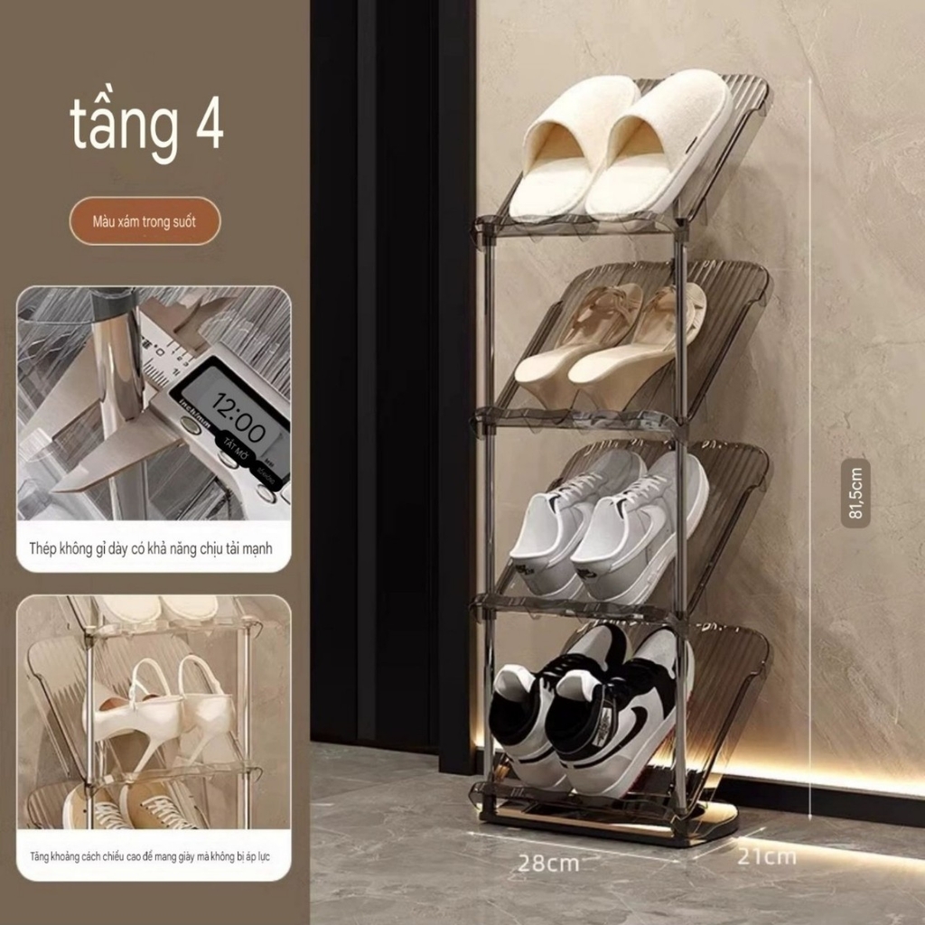 Kệ để giày dép nhựa trong suốt