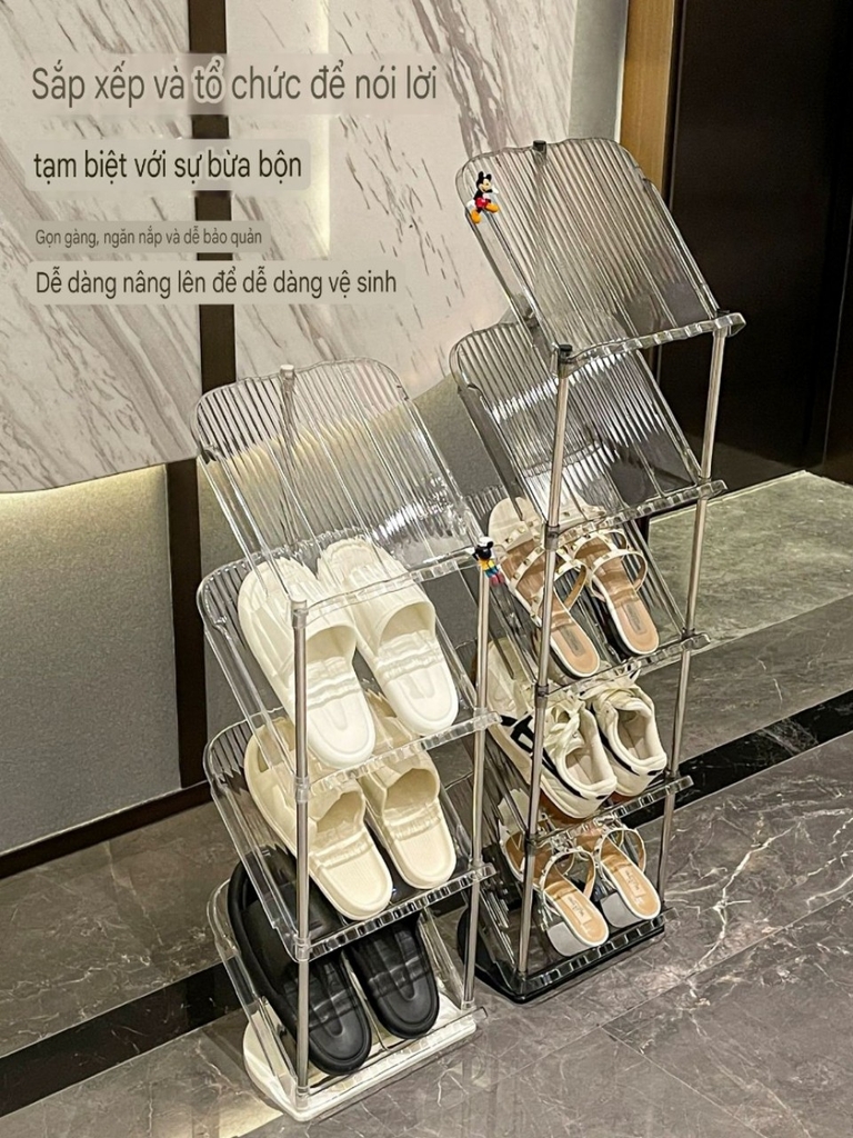 Kệ để giày dép nhựa trong suốt