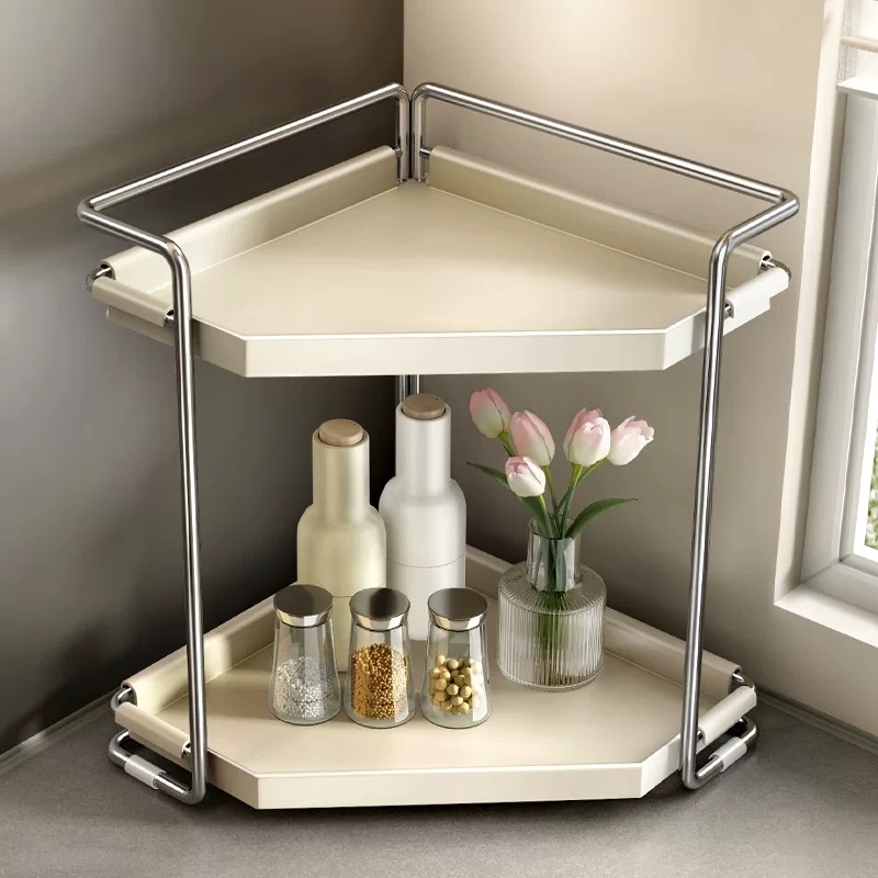 Kệ để góc bếp bằng thép Carbon phủ sơn men