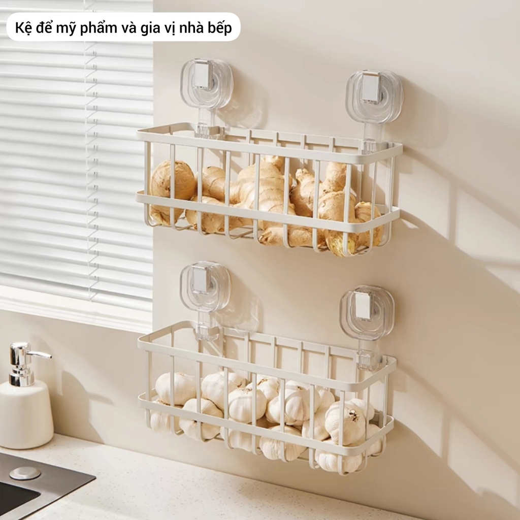 Kệ để mỹ phẩm và đồ gia vị, bằng thép Carbon