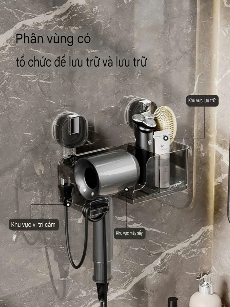 Kệ để mỹ phẩm và máy sấy tóc