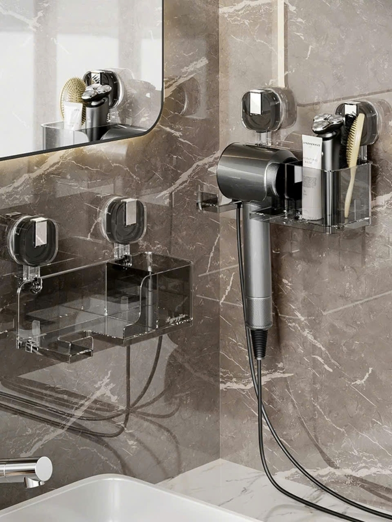 Kệ để mỹ phẩm và máy sấy tóc