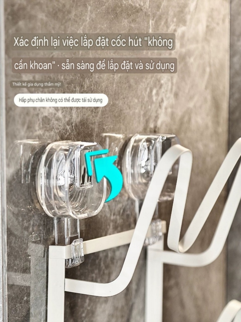 Kệ để nắp nồi 3 tầng kiểu hút tường