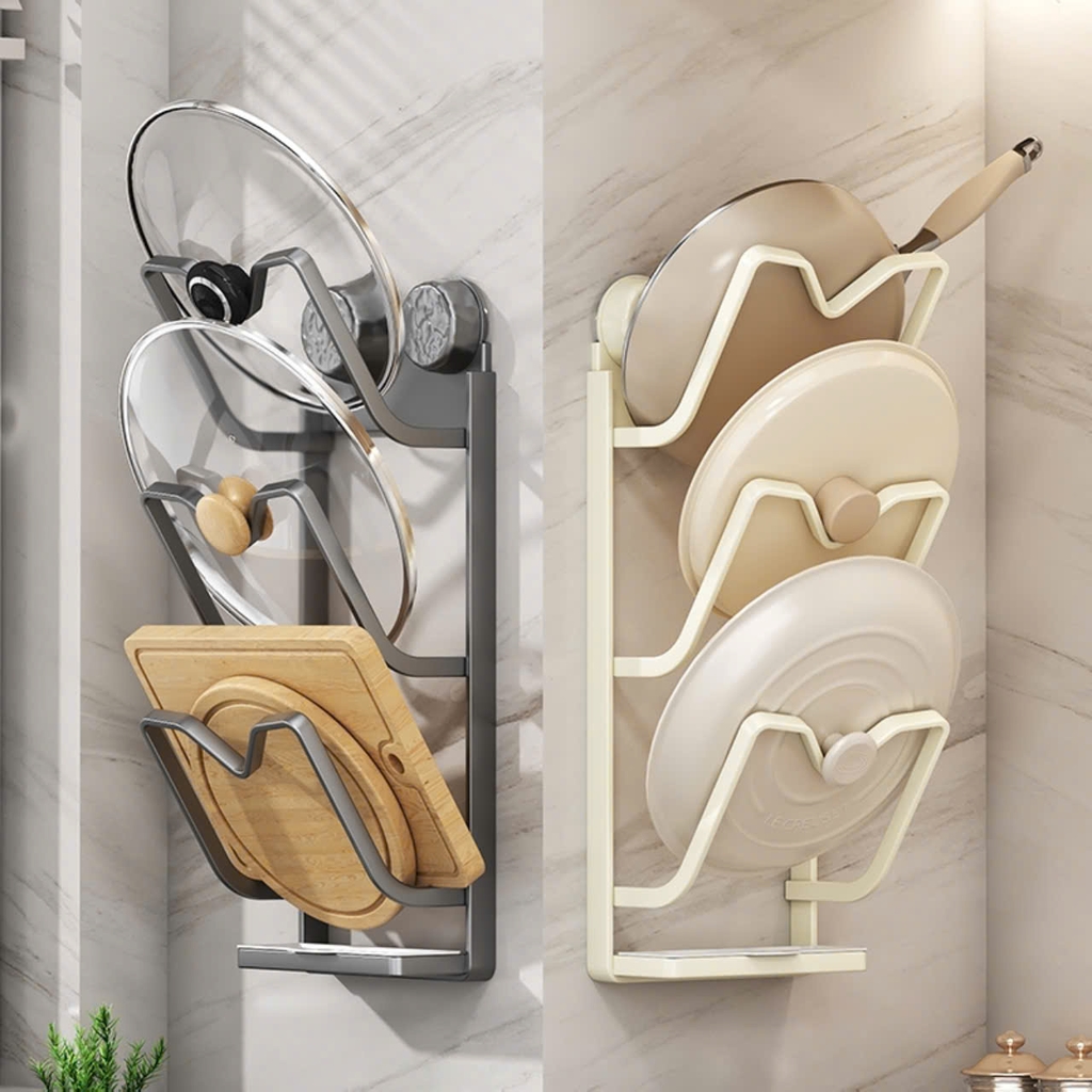 Kệ để nắp nồi bằng thép Carbon kiểu 3 tầng