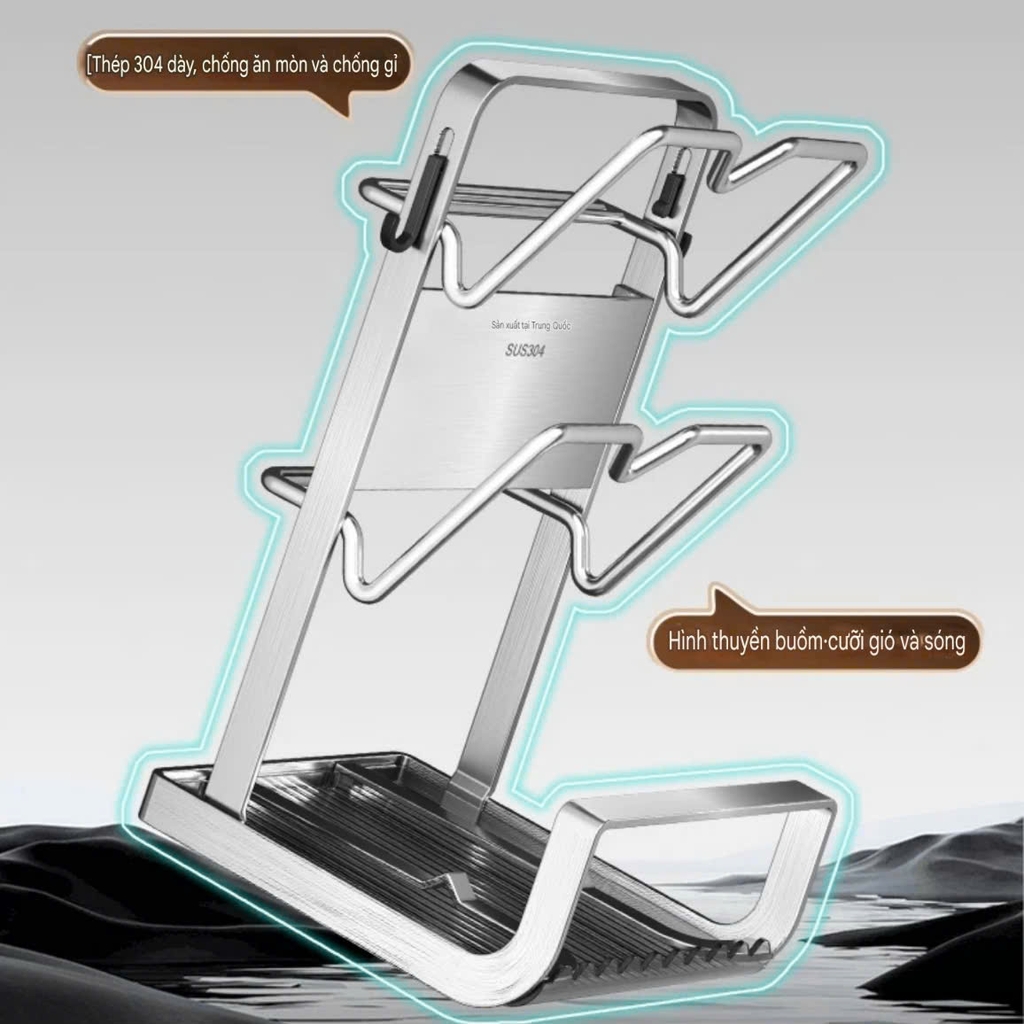 Kệ để nắp nồi và dao thớt Inox cao cấp 304