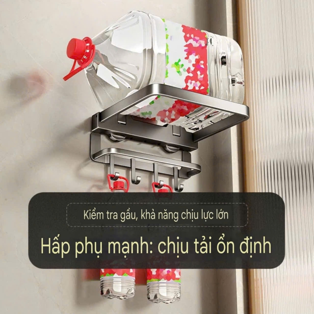 Kệ để thau chậu hút tường bằng hợp kim nhôm