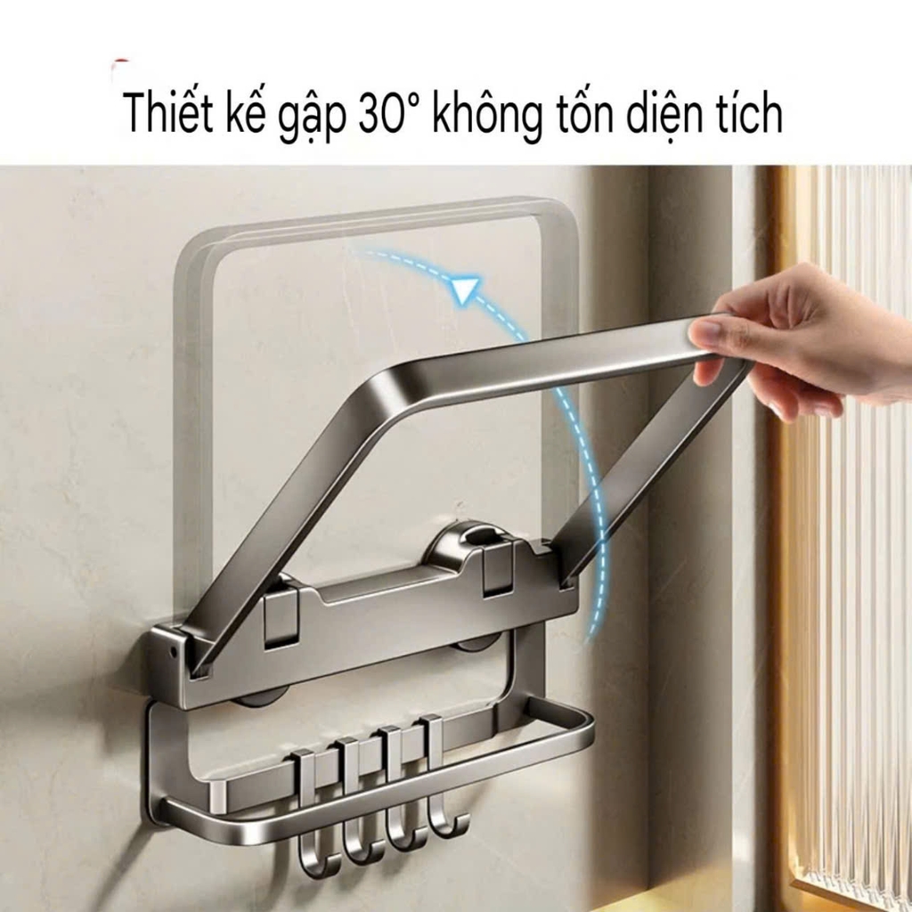 Kệ để thau chậu hút tường bằng hợp kim nhôm