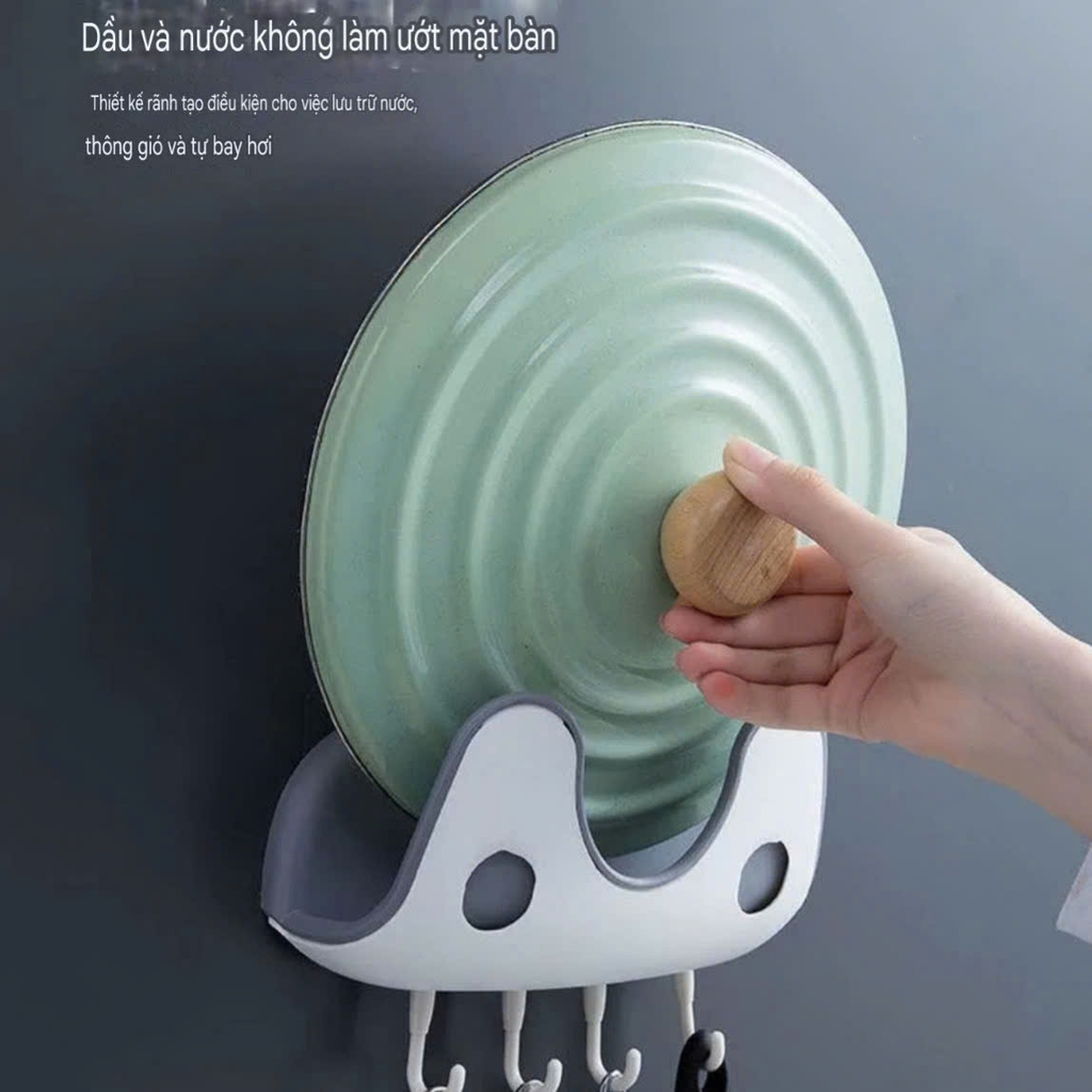 Kệ đỡ nắp nồi loại dán tường