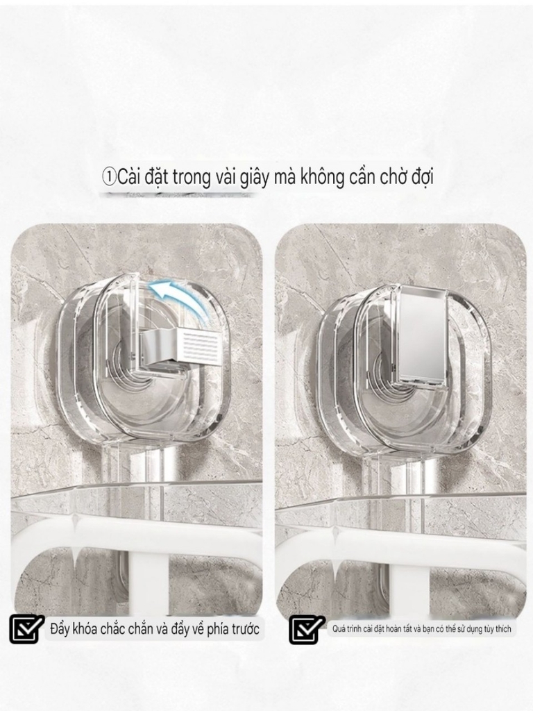 Kệ góc bằng thép carbon và nhựa mica