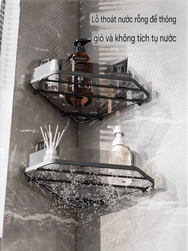 Kệ góc bằng thép carbon và nhựa mica