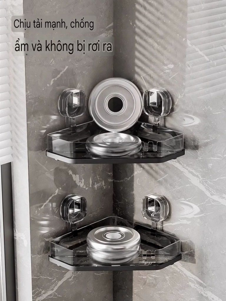 Kệ góc bằng thép carbon và nhựa mica