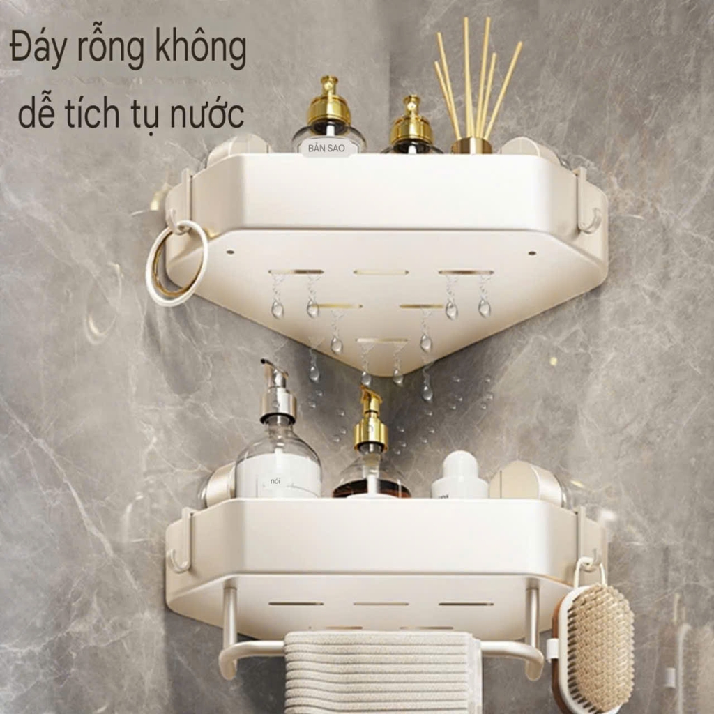 Kệ góc hình kim cương kiểu hút tường