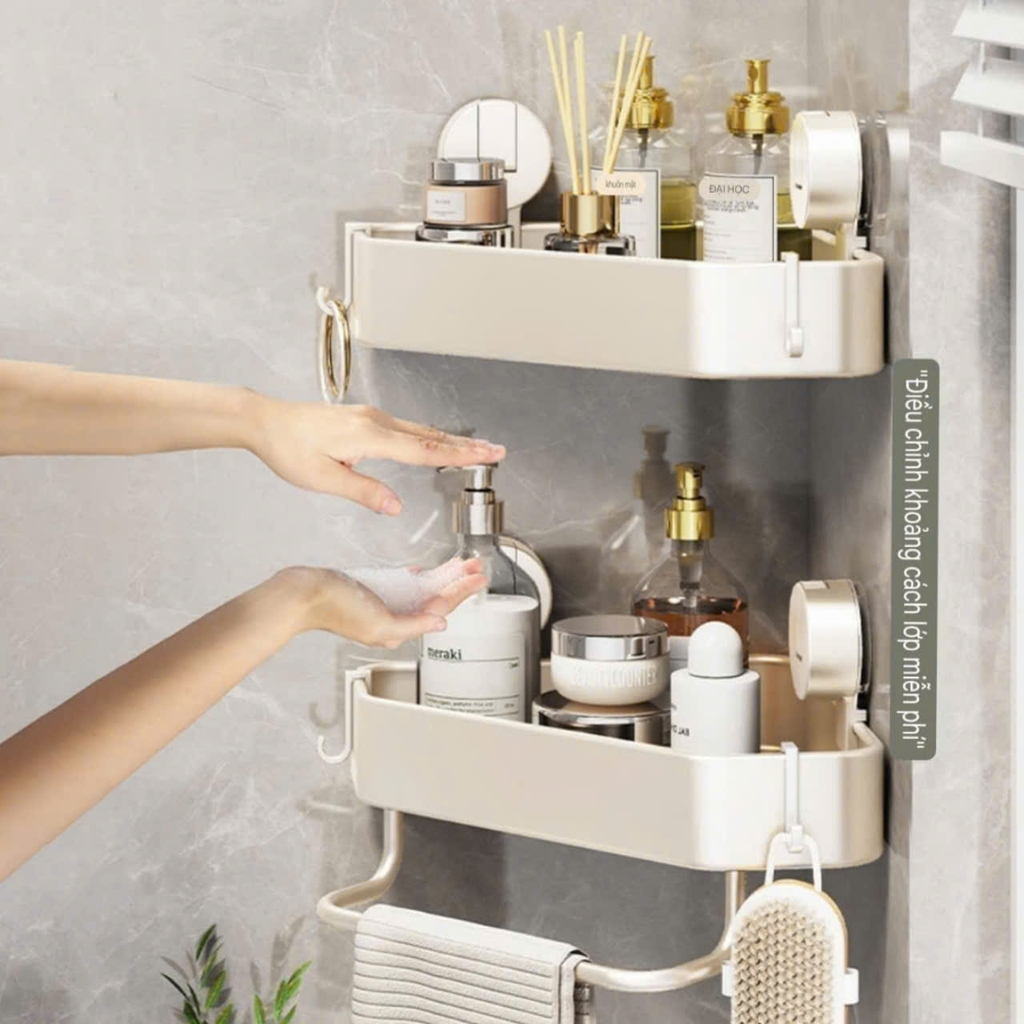 Kệ góc hình kim cương kiểu hút tường