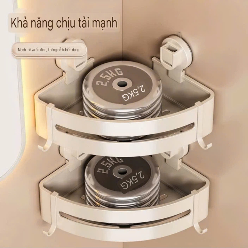 Kệ góc hợp kim nhôm loại hút tường