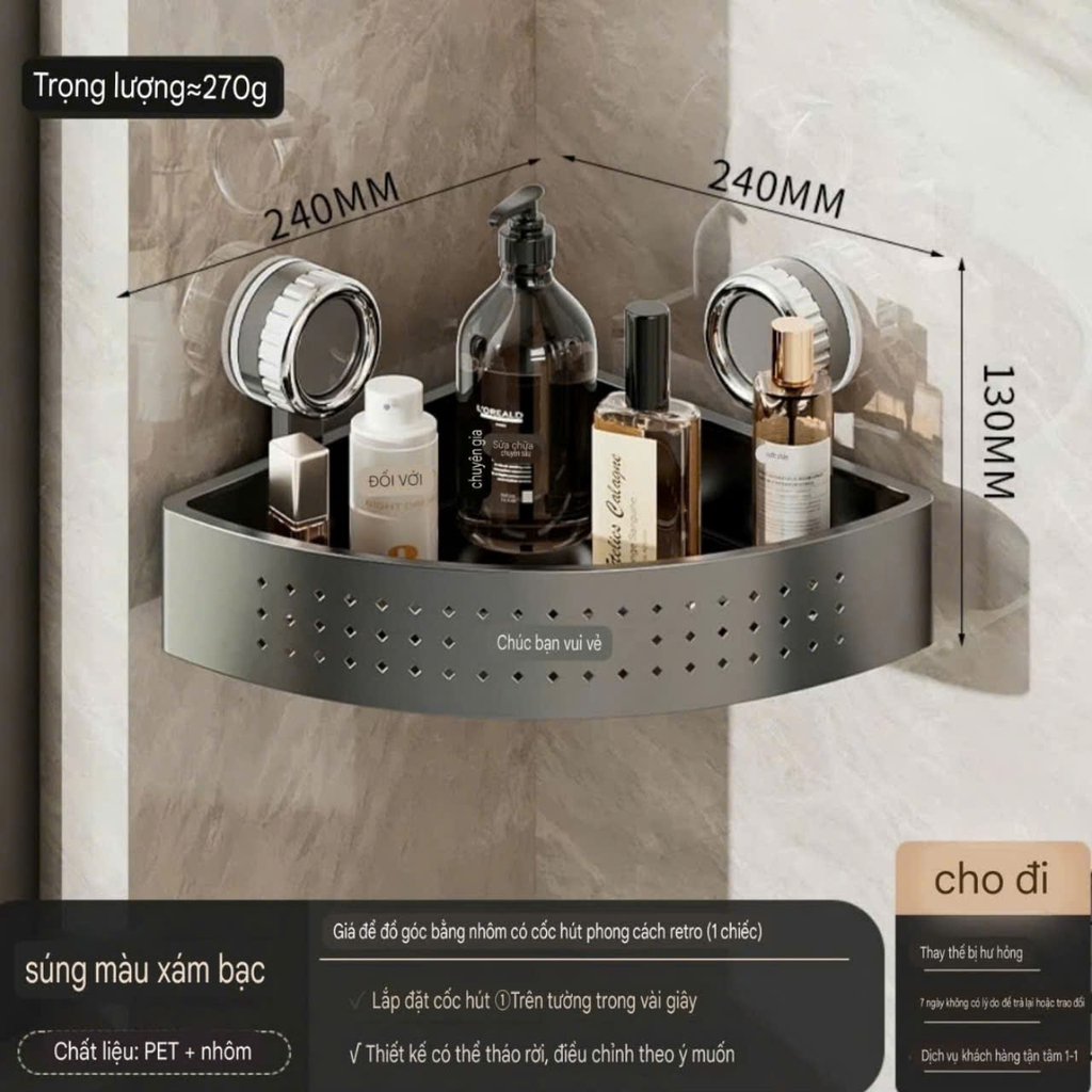 Kệ góc và kệ chữ nhật bằng hợp kim nhôm