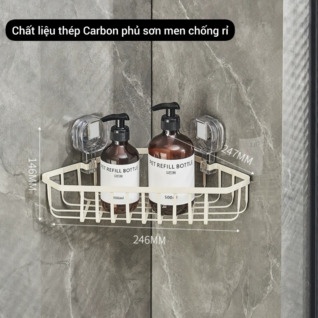Kệ góc và kệ chữ nhật bằng thép carbon phủ sơn men