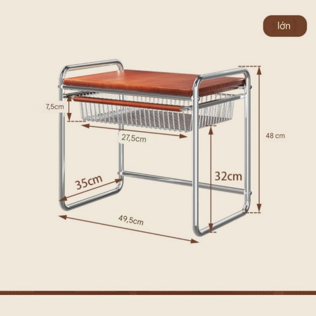 Kệ để lò vi sóng và nồi cơm điện có ngăn kéo