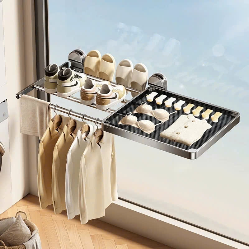 Kệ phơi đồ xếp gọn và kích thước điều chỉnh