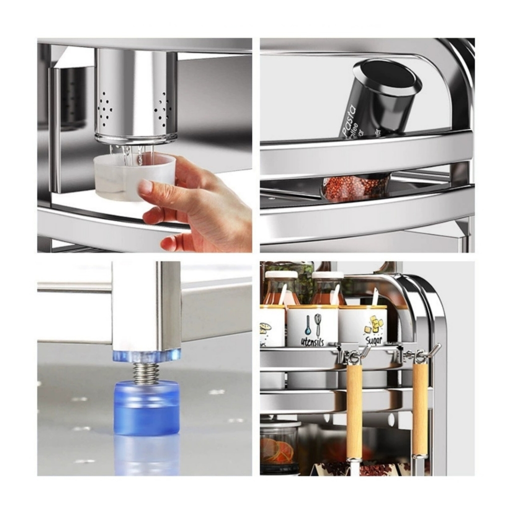 Kệ tam giác 3 tầng để đồ dùng nhà bếp