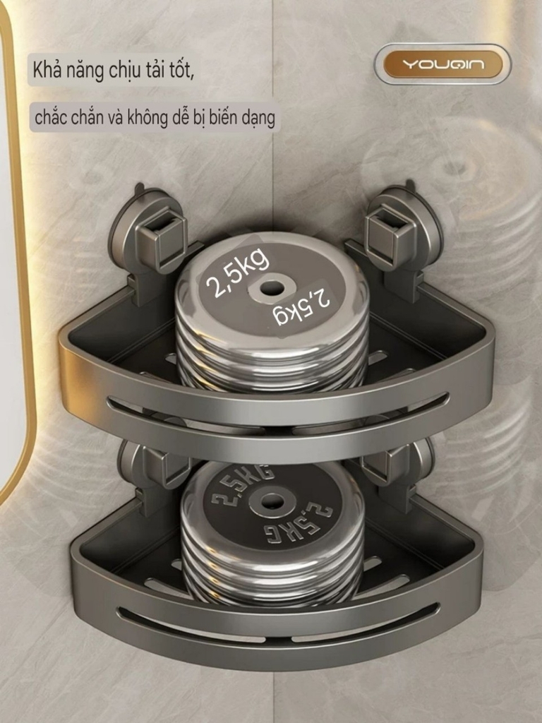 Kệ tam giác hợp kim nhôm loại hút tường