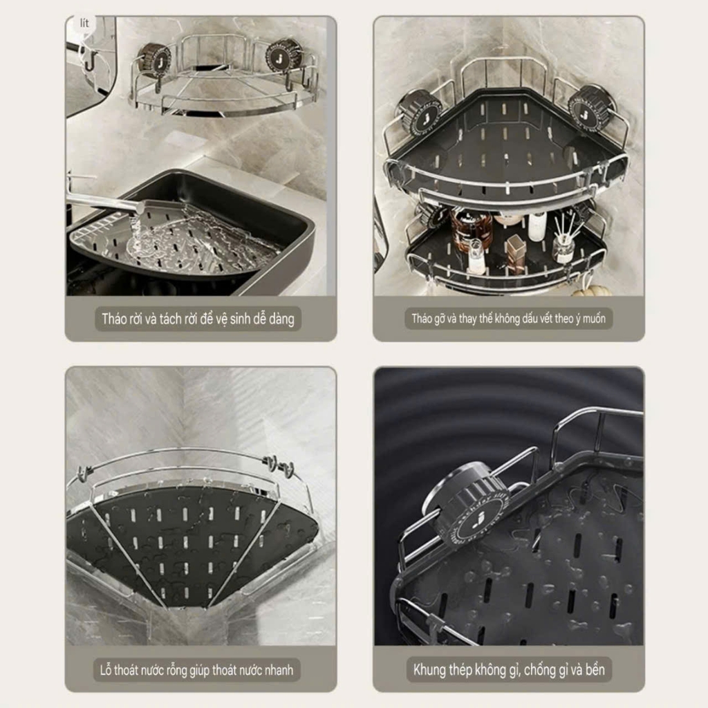 Kệ tam giác kiểu hút tường