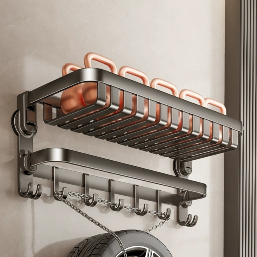 Kệ treo khăn nhà tắm loại hút tường