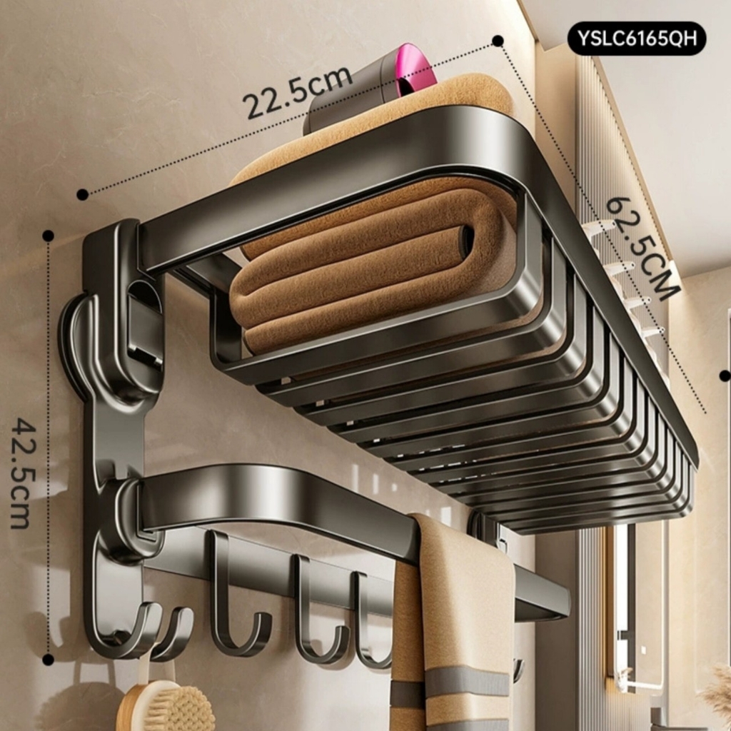 Kệ treo khăn nhà tắm loại hút tường