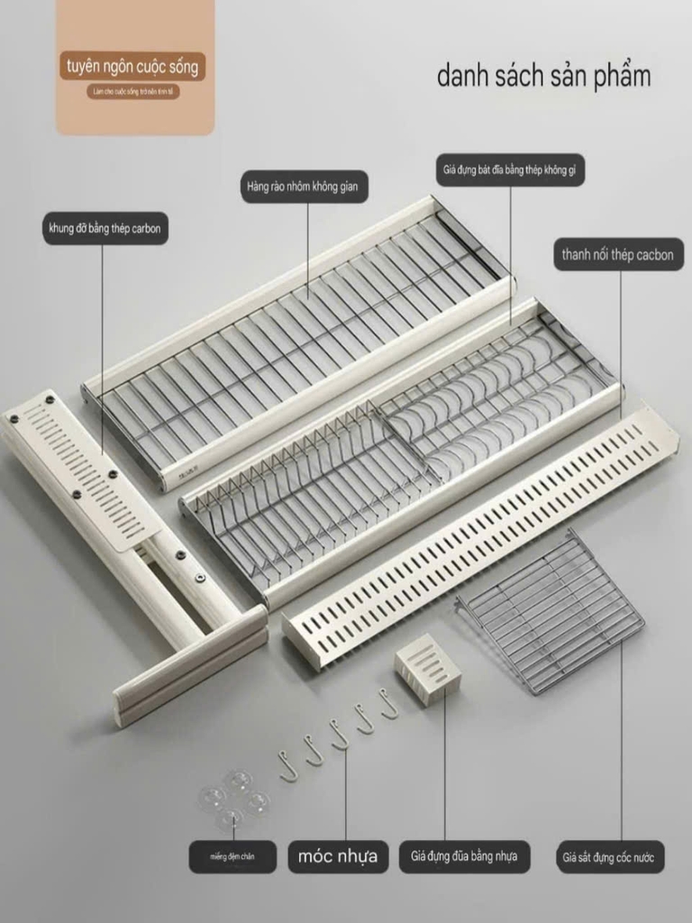 Kệ úp chén dĩa và để dao muỗng đũa