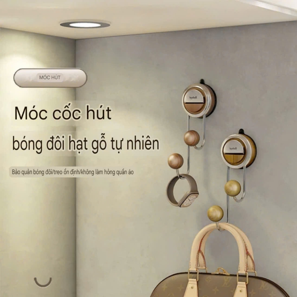 Móc đôi kiểu hút tường